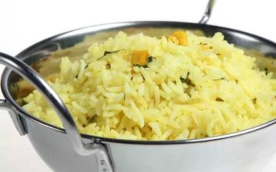 Arroz con limón y arroz con espinacas